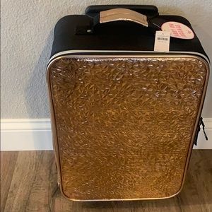 Carry on luggage- rose gold! Justice brand! NEW